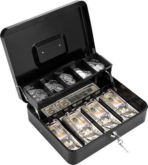 steel cash boxes|metal cash box with key.